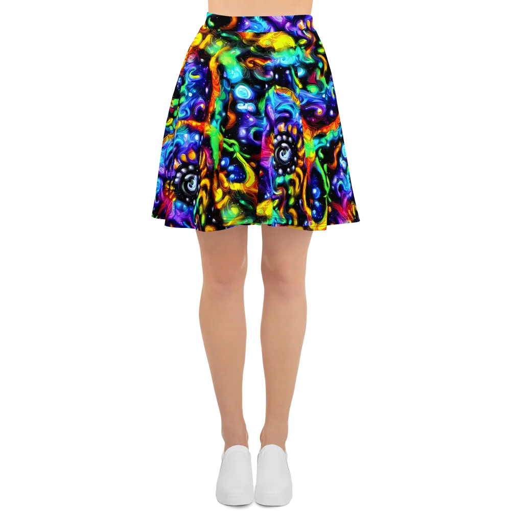 Infinite Colorstorm on Skater Skirt — Front