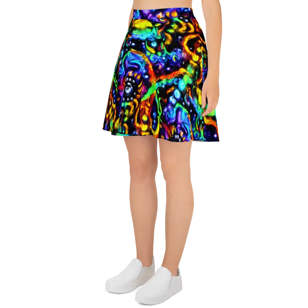 Infinite Colorstorm on Skater Skirt — Left