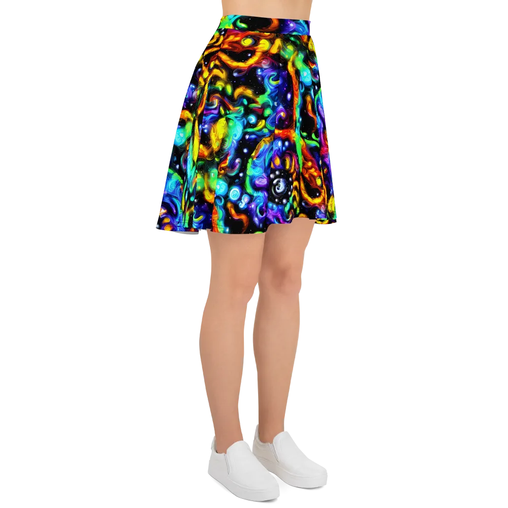 Infinite Colorstorm on Skater Skirt — Right
