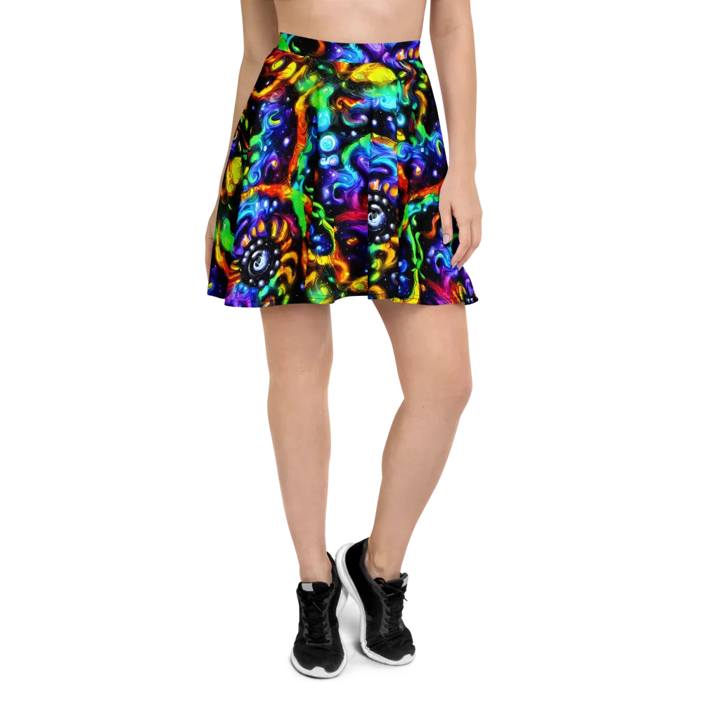 Infinite Colorstorm on Skater Skirt — Front