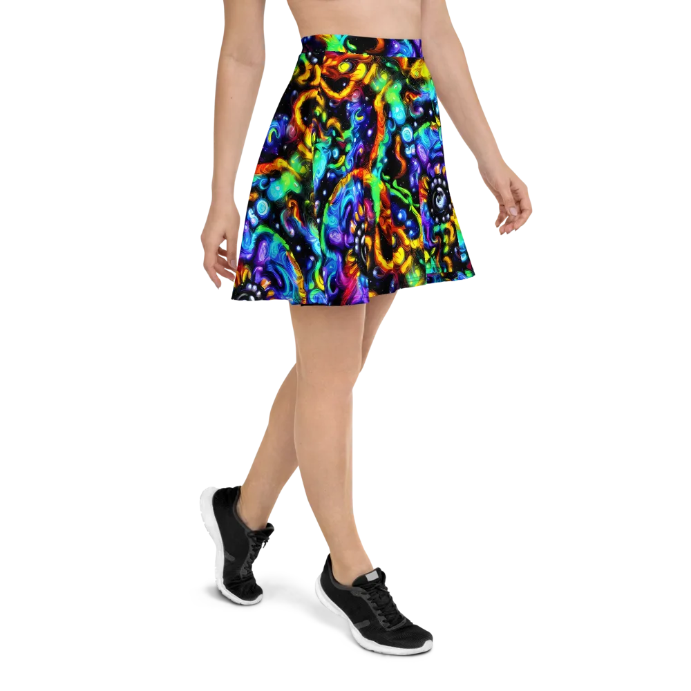 Infinite Colorstorm on Skater Skirt — Right