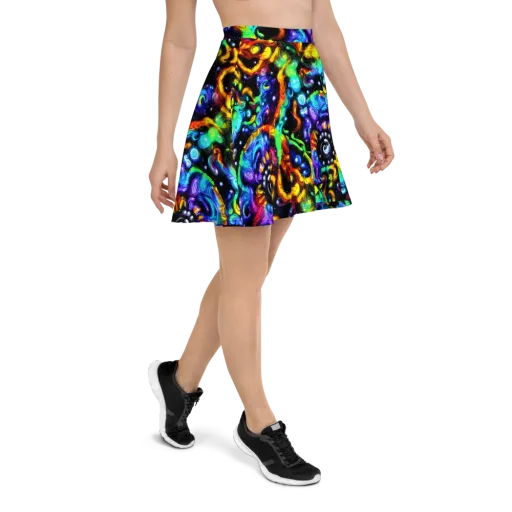 Infinite Colorstorm on a Skater Skirt