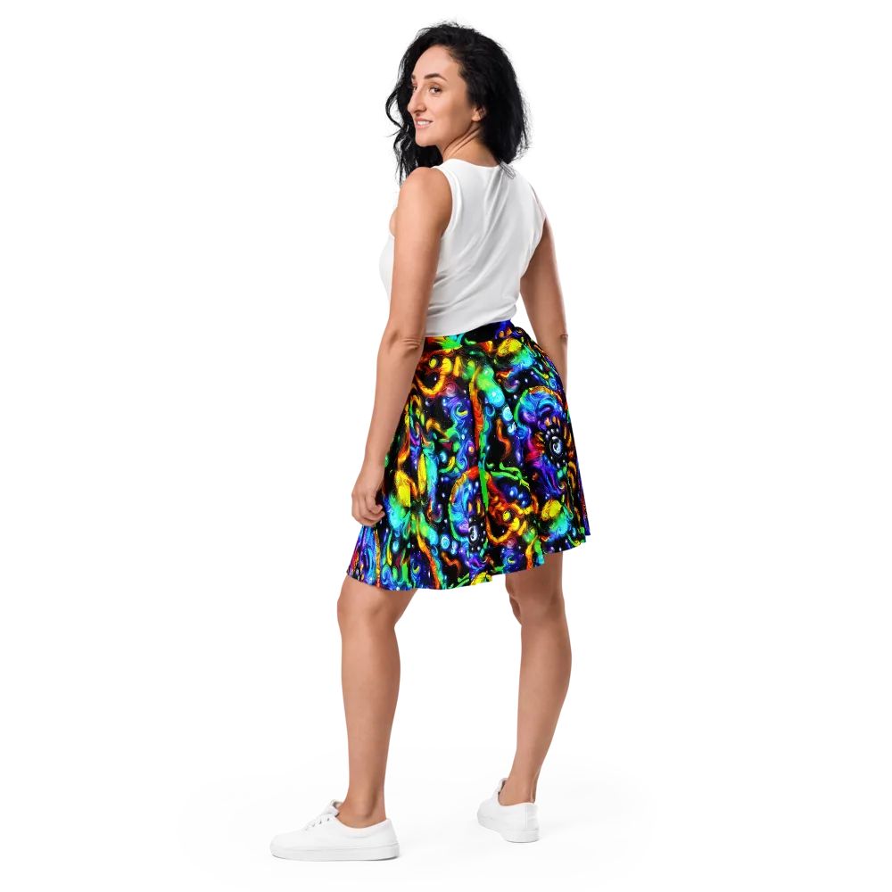 Infinite Colorstorm on Skater Skirt — Back