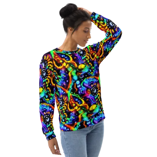 Infinite Colorstorm on a Sweatshirt
