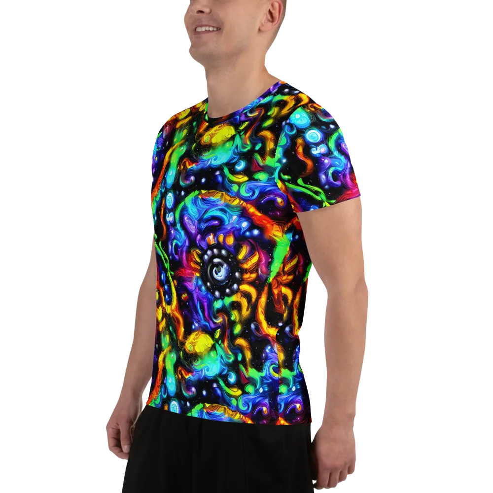 Infinite Colorstorm on Men's Athletic T-Shirt — Left