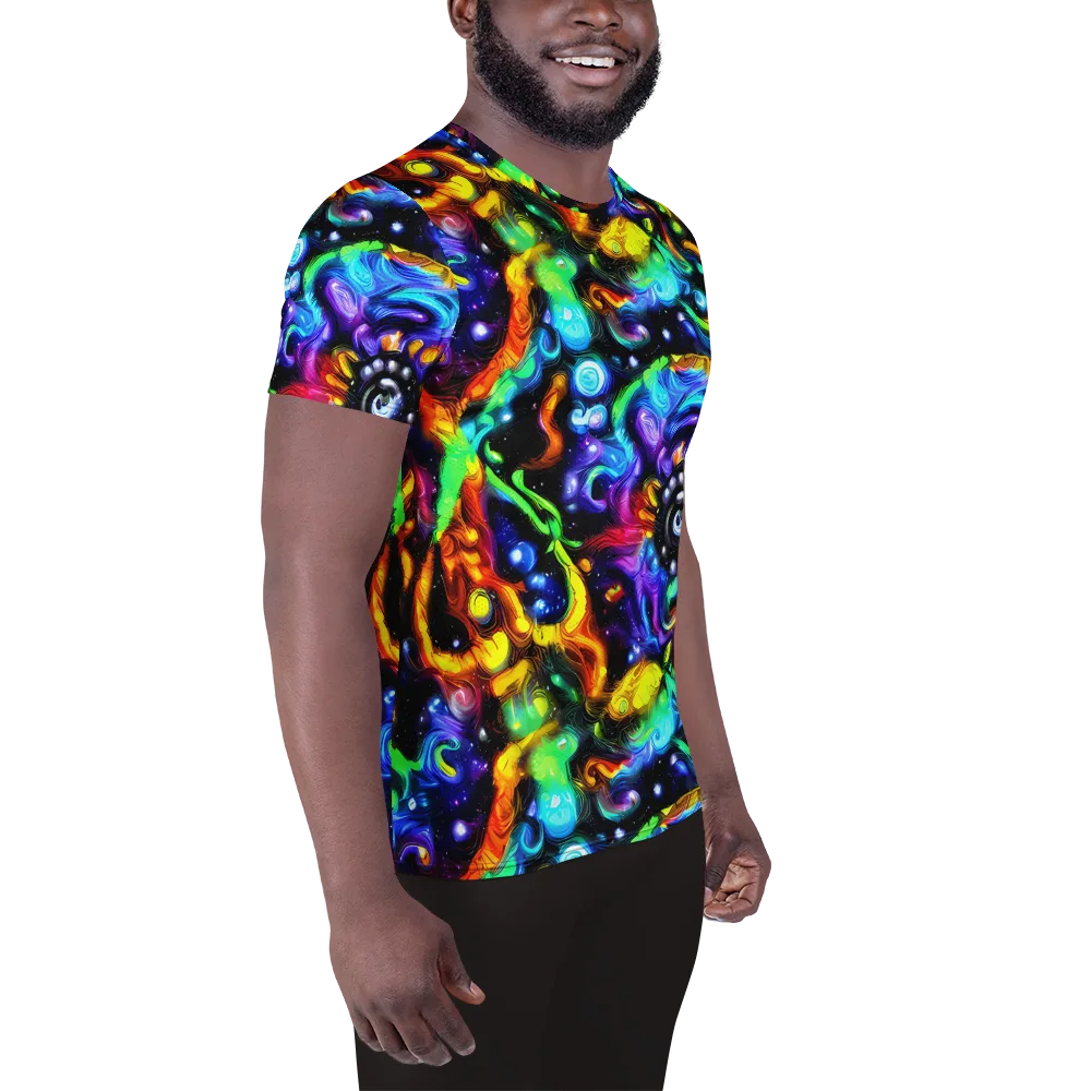 Infinite Colorstorm on Men's Athletic T-Shirt — Right