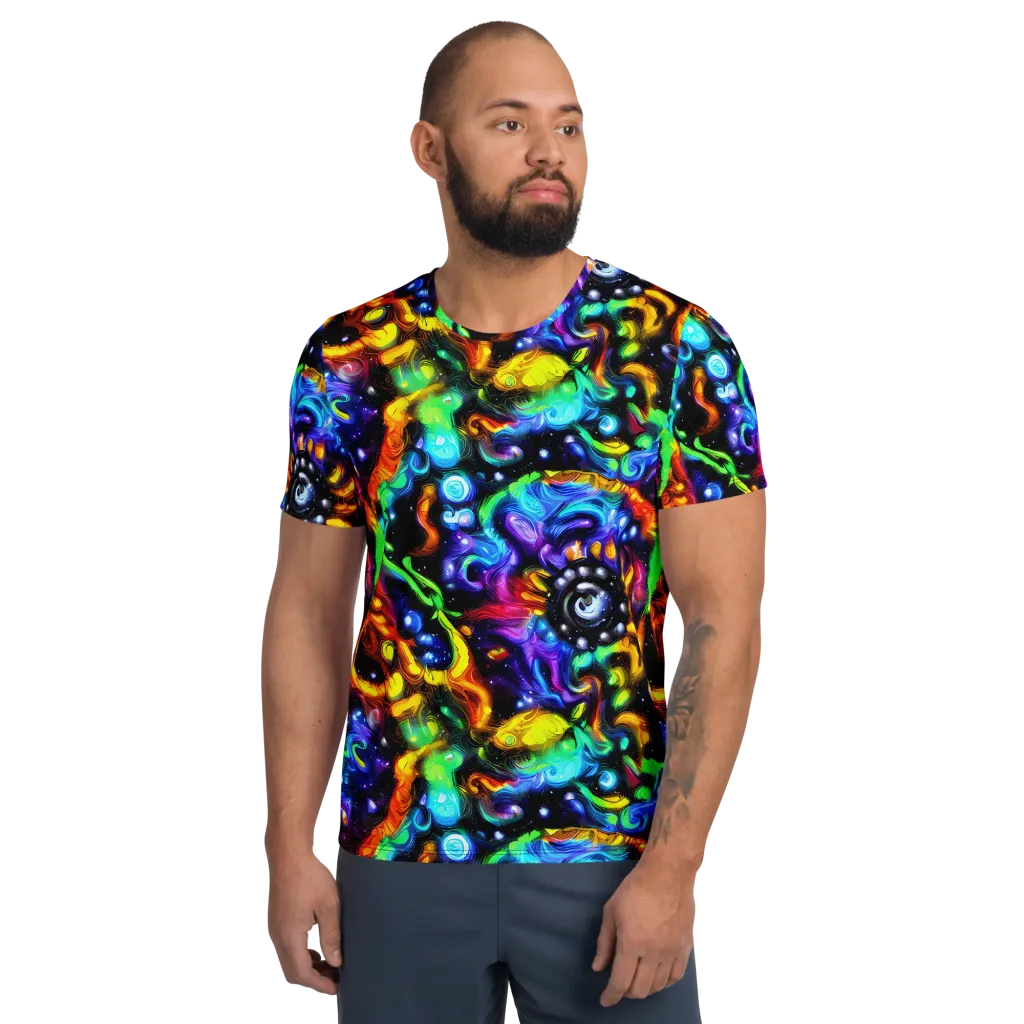 Infinite Colorstorm on Men's Athletic T-Shirt — Front