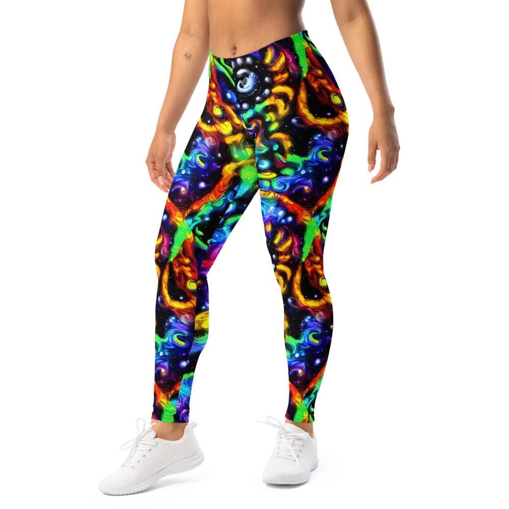 Infinite Colorstorm on Leggings — Left Front