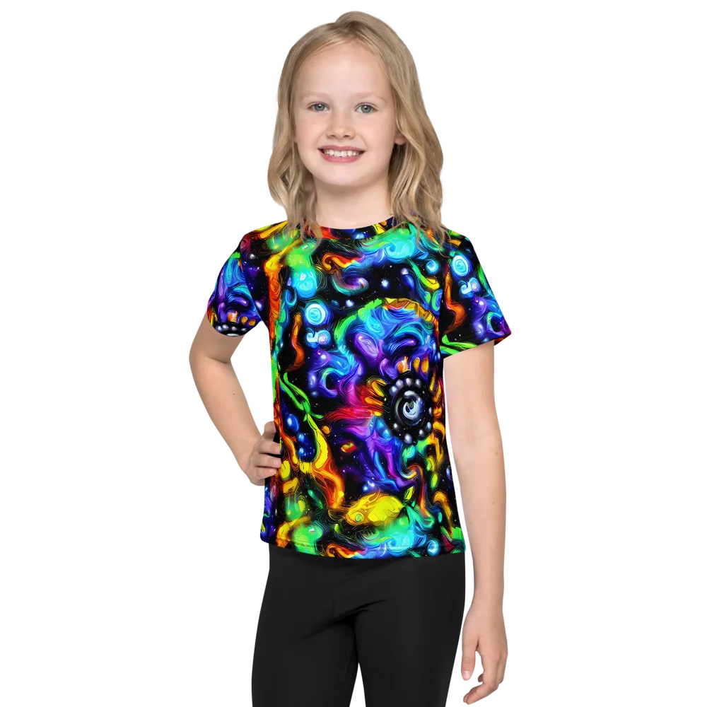 Infinite Colorstorm on Kids Crew Neck T-Shirt — Front