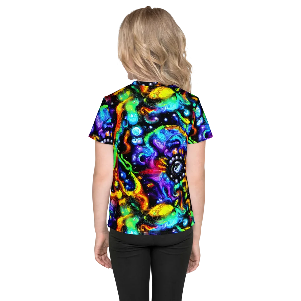 Infinite Colorstorm on Kids Crew Neck T-Shirt — Back