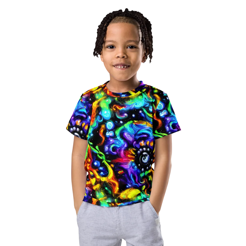Infinite Colorstorm on Kids Crew Neck T-Shirt — Front