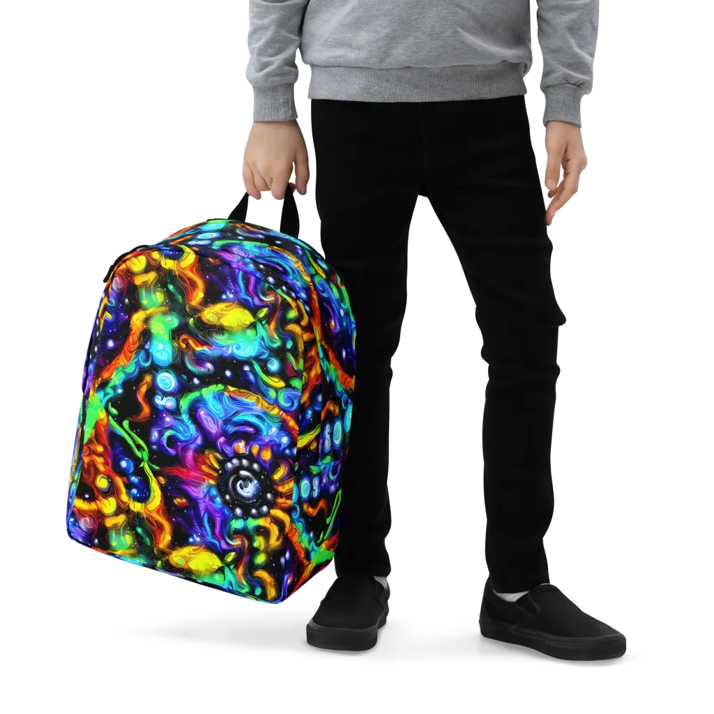 Infinite Colorstorm on Minimalist Backpack — Zoomed-in