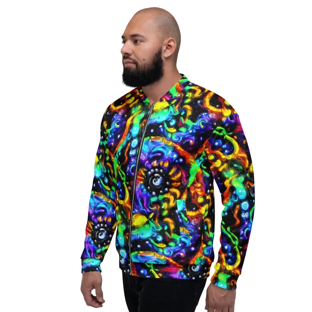 Infinite Colorstorm on Bomber Jacket — Left