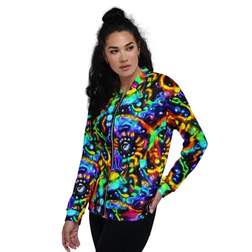 Infinite Colorstorm on a Bomber Jacket