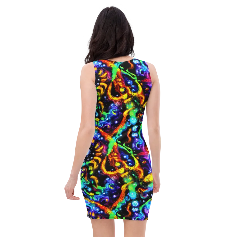 Infinite Colorstorm on Bodycon Dress — Back