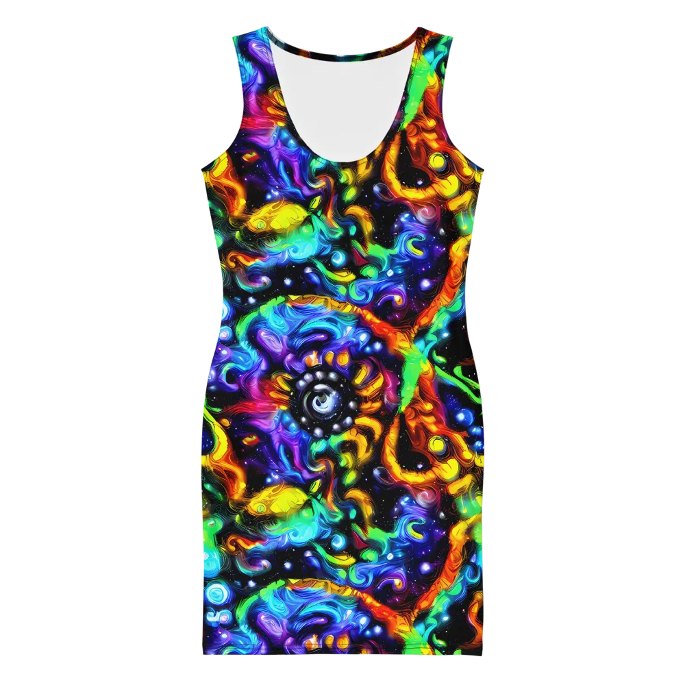Infinite Colorstorm on Bodycon Dress — Front