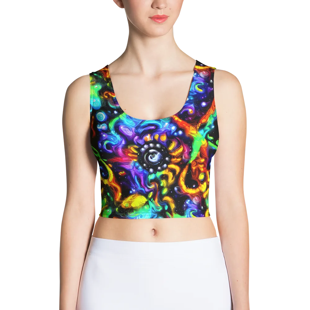 Infinite Colorstorm on Crop Top — Front