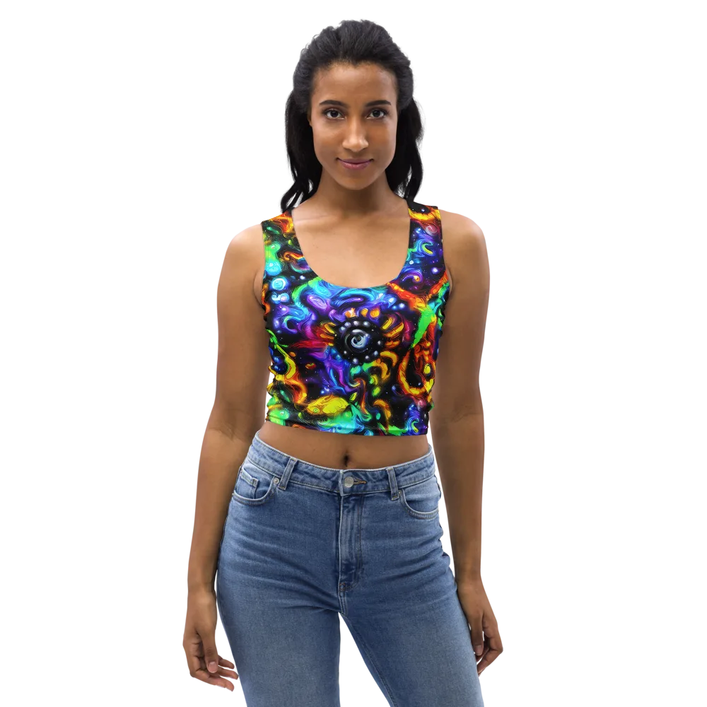 Infinite Colorstorm on Crop Top — Front