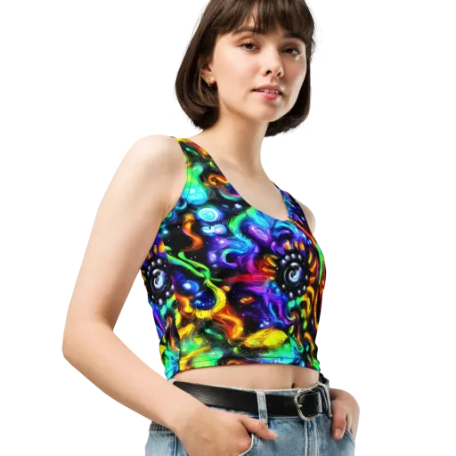 Infinite Colorstorm on a Crop Top