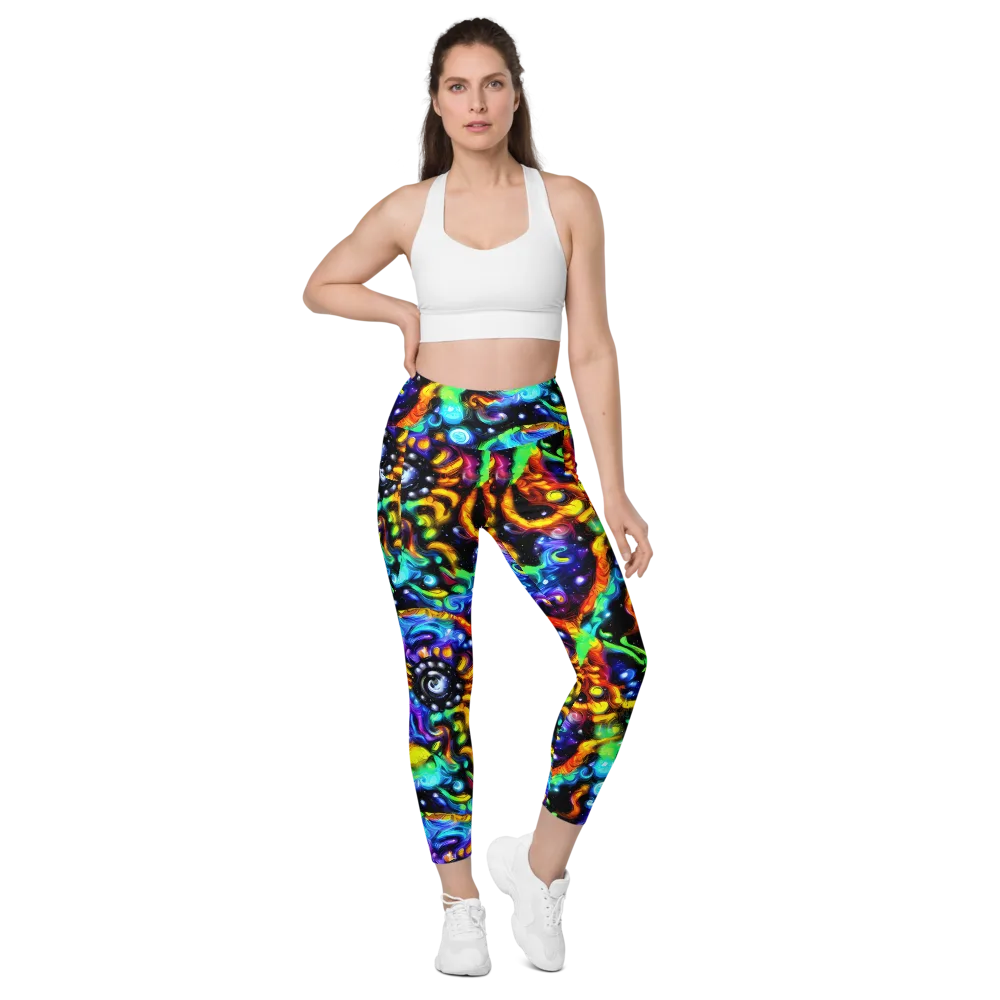 Infinite Colorstorm on Leggings with Pockets — Front