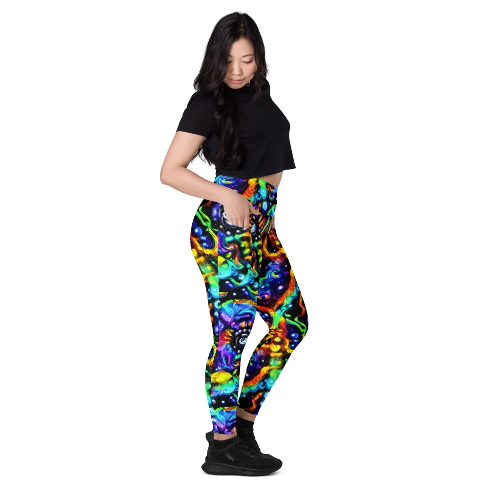 Infinite Colorstorm on Leggings with Pockets — Right