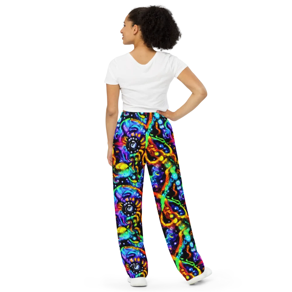 Infinite Colorstorm on Wide-Leg Pants — Back