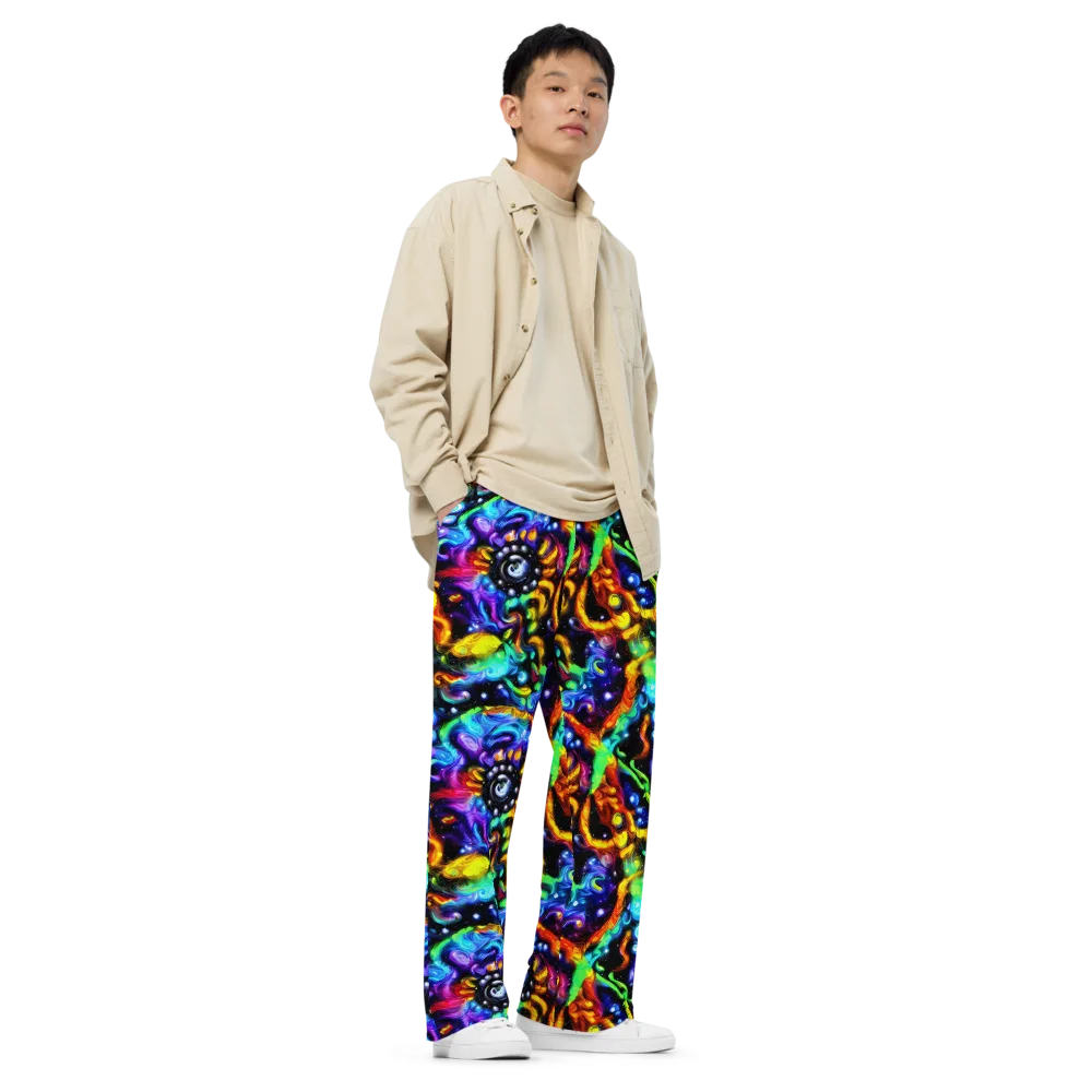 Infinite Colorstorm on Wide-Leg Pants — Right Front