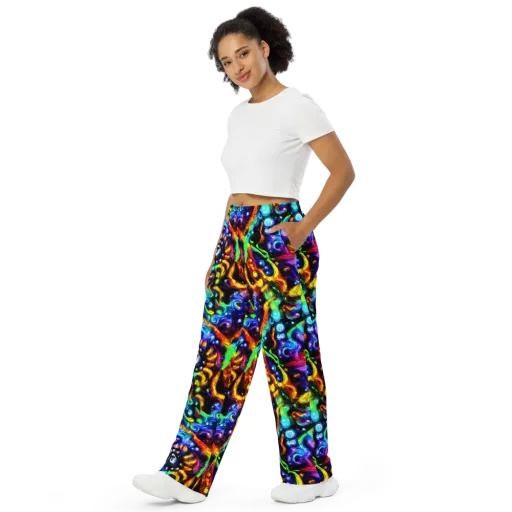 Infinite Colorstorm on a Wide-Leg Pants