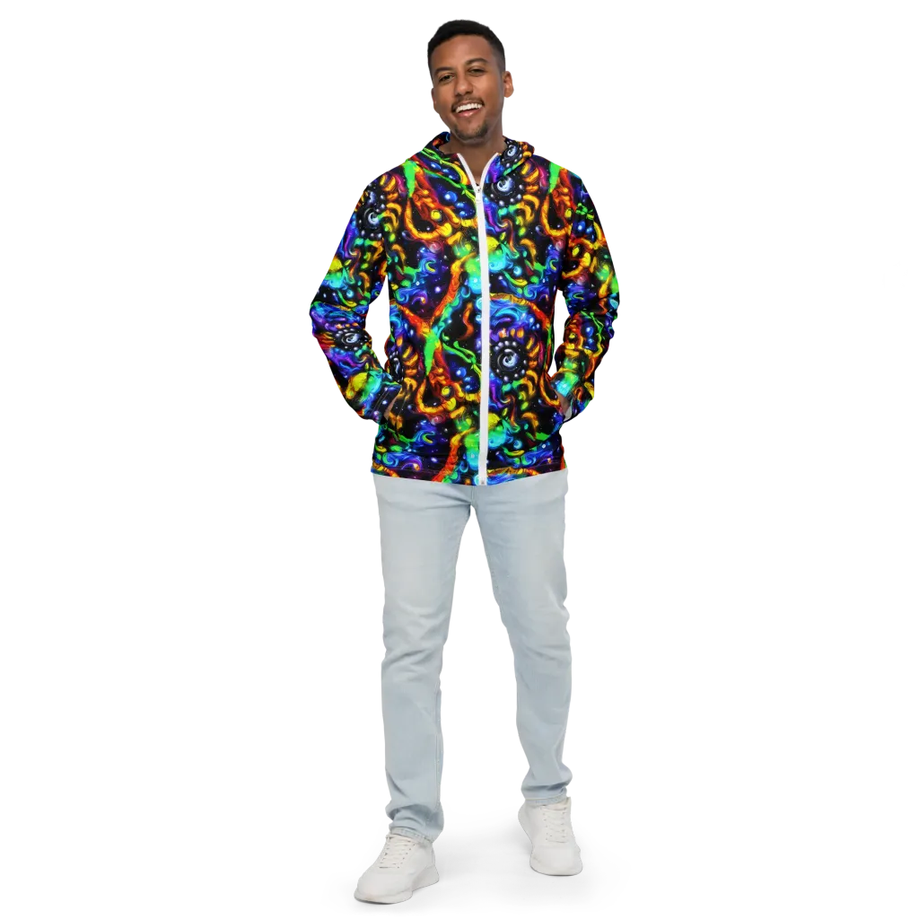 Infinite Colorstorm on Men's Windbreaker — Front