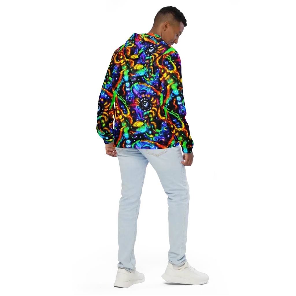 Infinite Colorstorm on Men's Windbreaker — Back