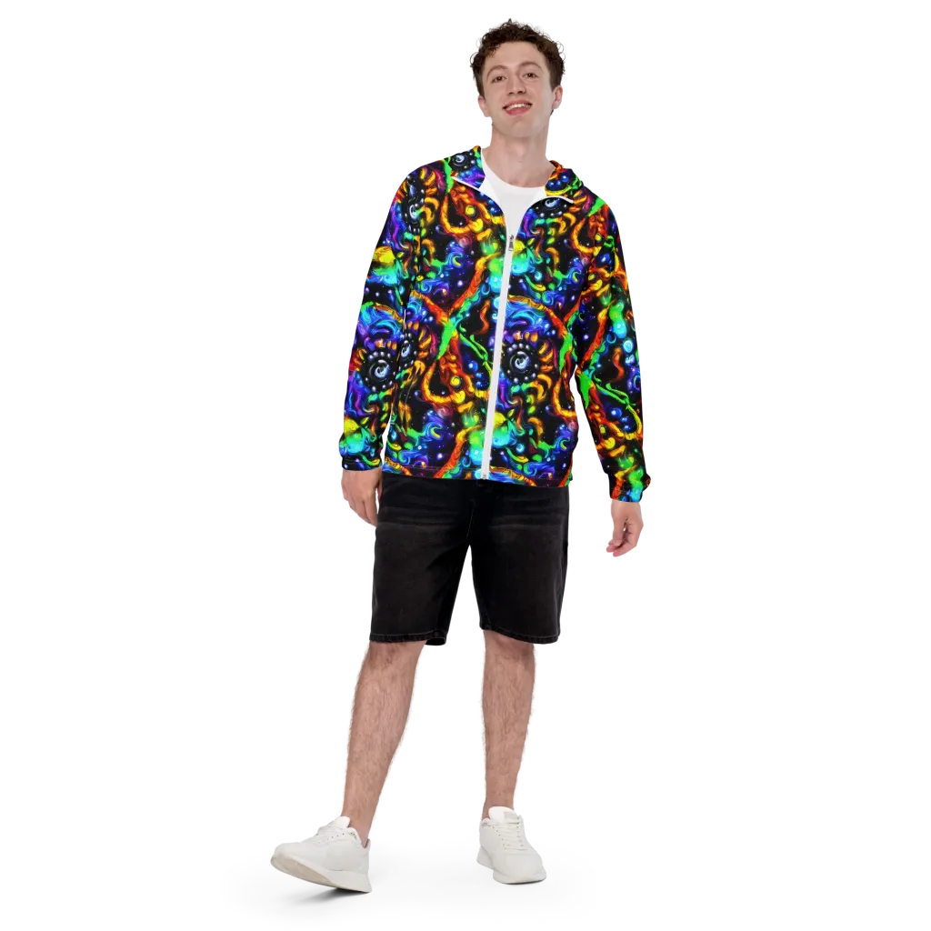 Infinite Colorstorm on Men's Windbreaker — Front