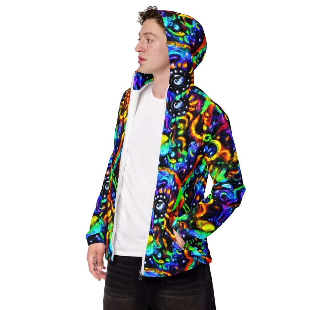 Infinite Colorstorm on Men's Windbreaker — Left Front