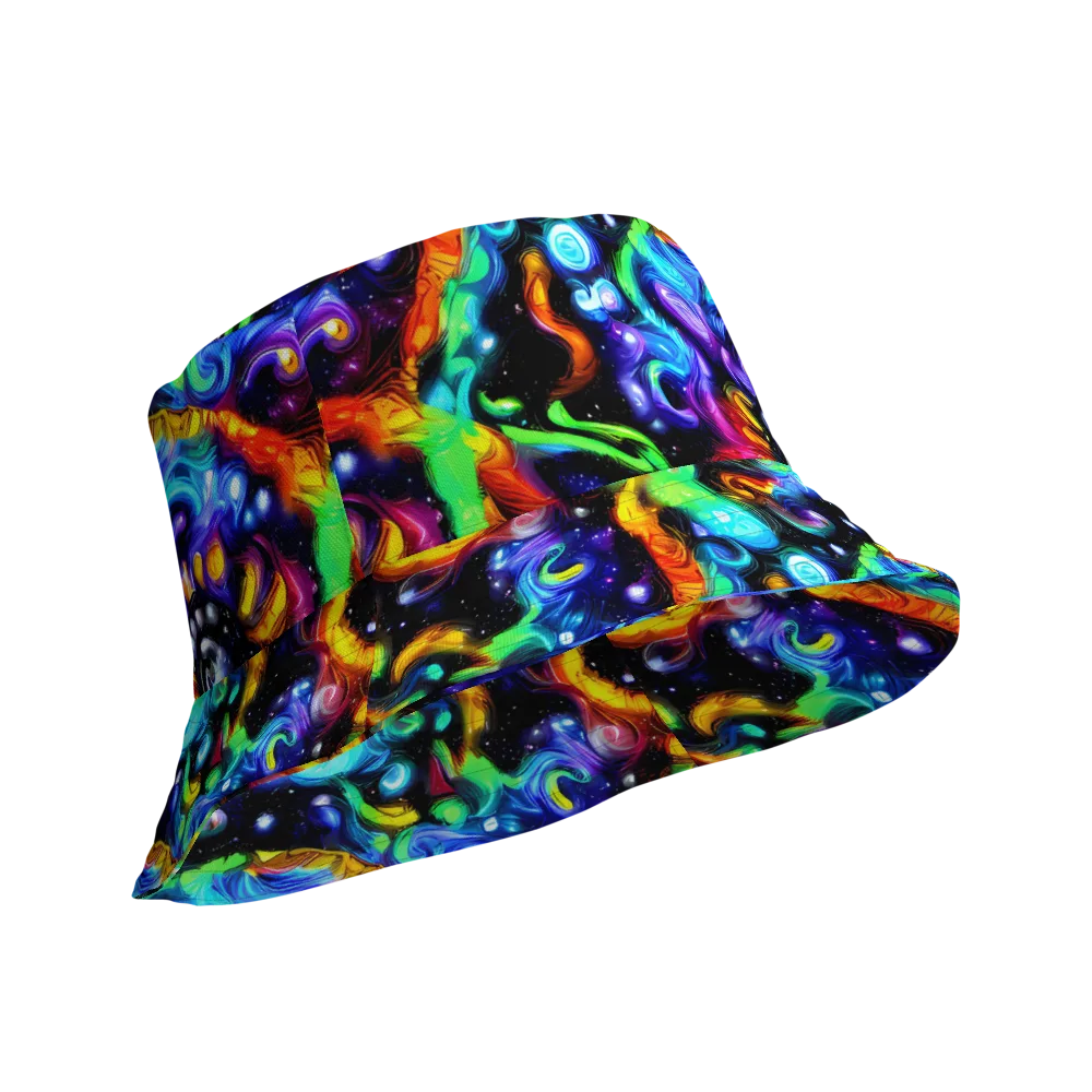 Infinite Colorstorm on Reversible Bucket Hat — Product details Outside