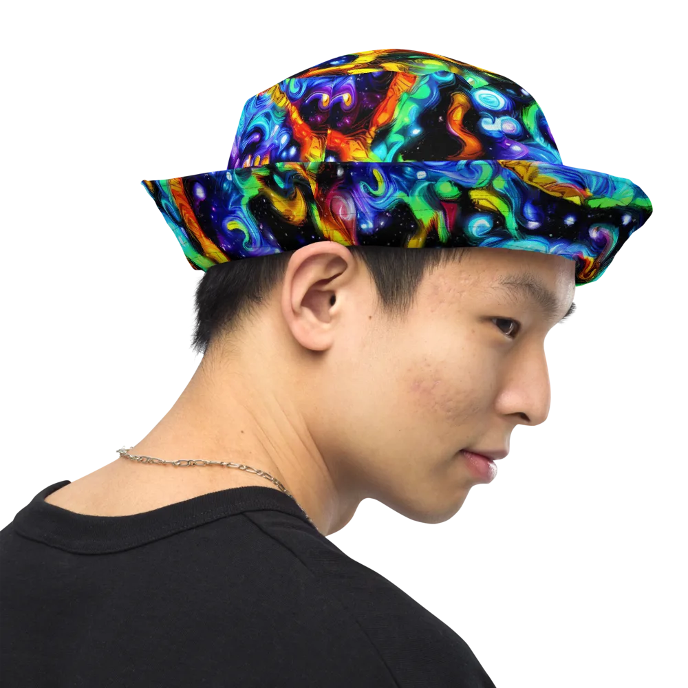 Infinite Colorstorm on Reversible Bucket Hat — Right Outside