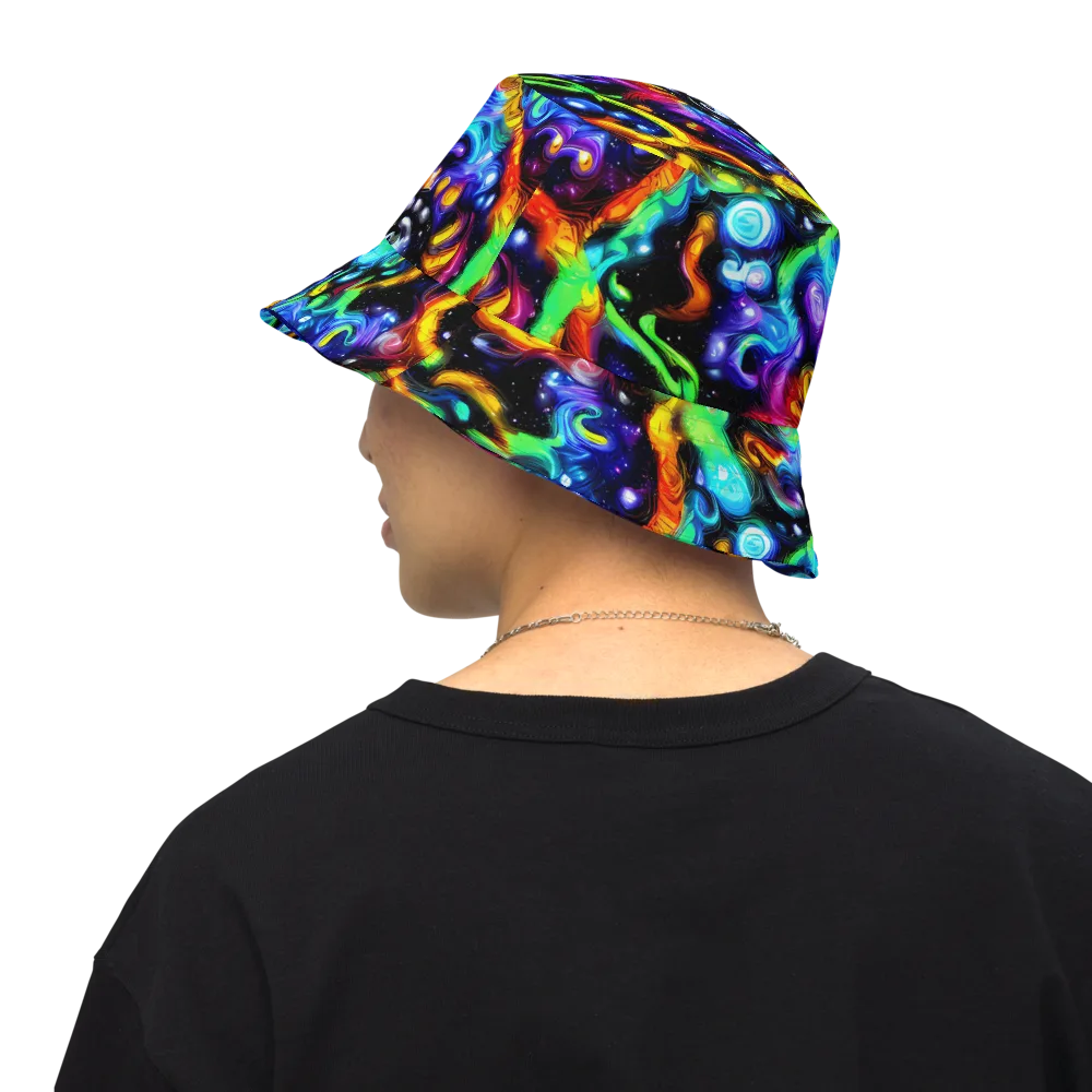 Infinite Colorstorm on Reversible Bucket Hat — Back Inside