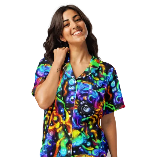 Infinite Colorstorm on a Women's Short Sleeve Pajama Top