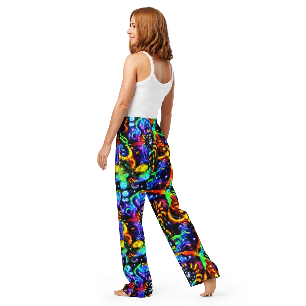 Infinite Colorstorm on Women's Pajama Pants — Back