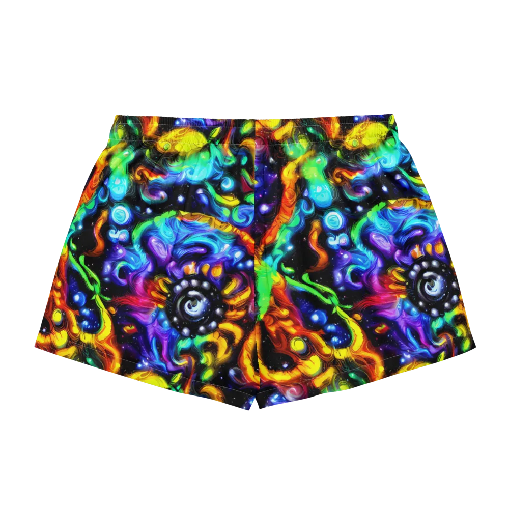 Infinite Colorstorm on Women's Pajama Shorts — Back