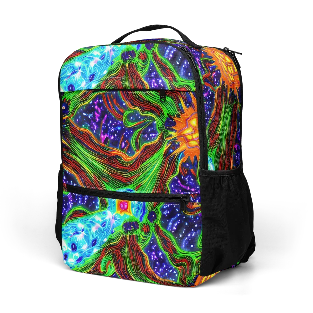 Fluorescent Eden on Utility Backpack — Left Front