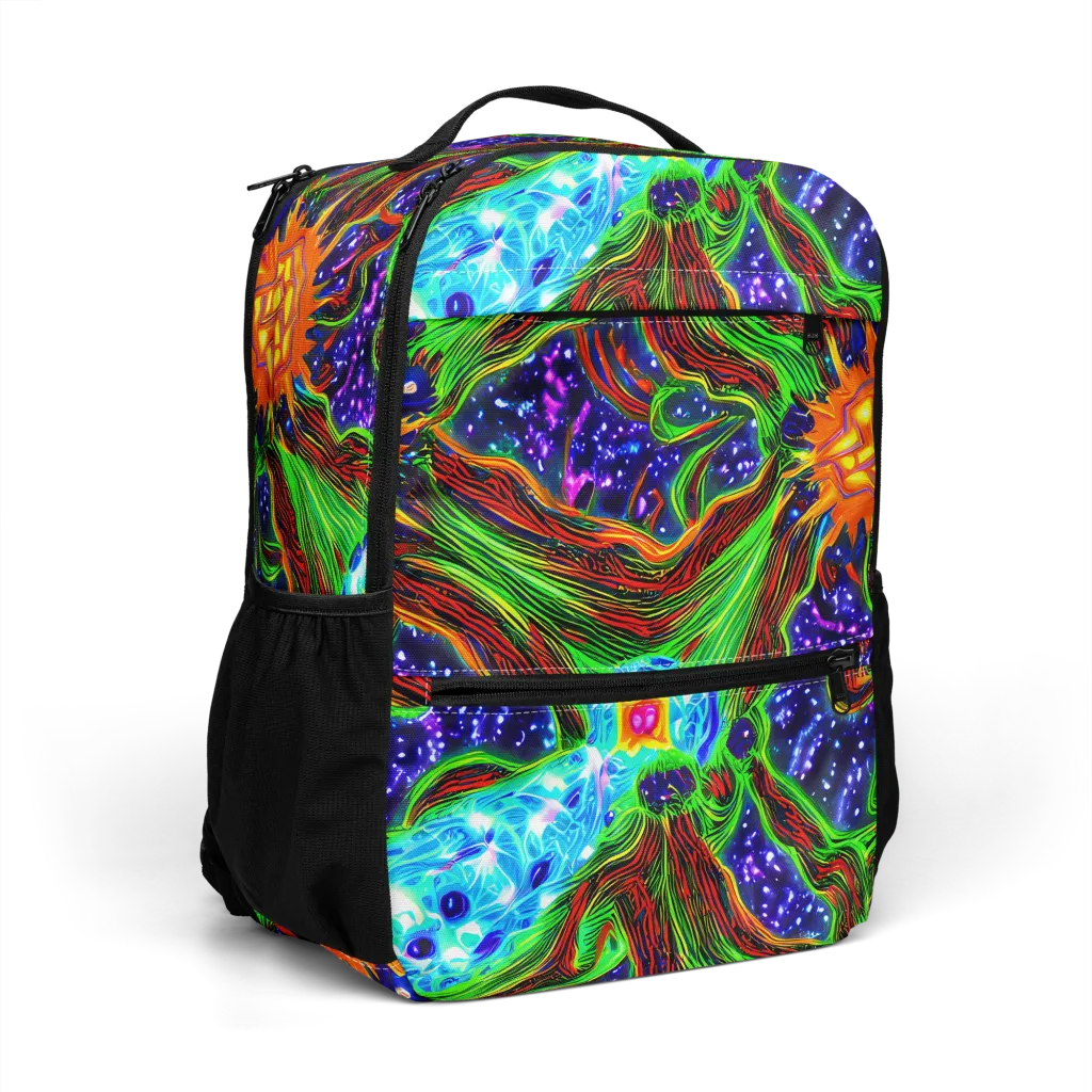Fluorescent Eden on Utility Backpack — Right Front