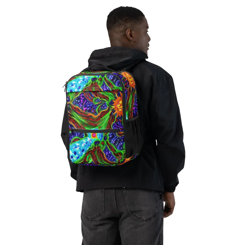 Fluorescent Eden on Utility Backpack — Back