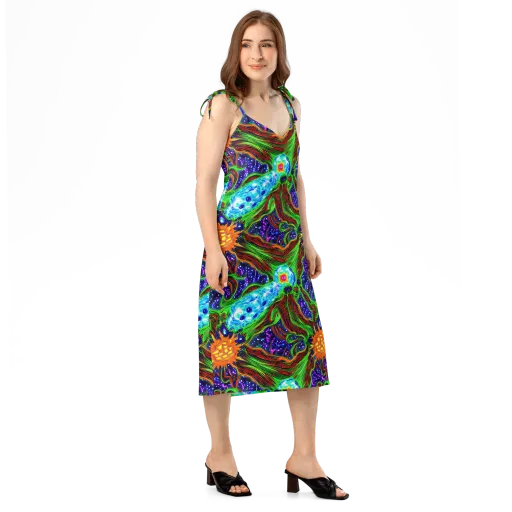 Fluorescent Eden on a Slip Dress