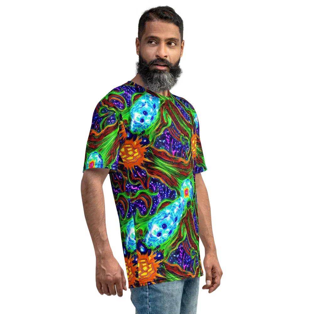 Fluorescent Eden on Men's Crew Neck T-Shirt — Right