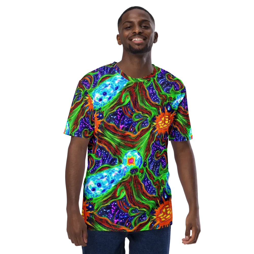 Fluorescent Eden on Men's Crew Neck T-Shirt — Front