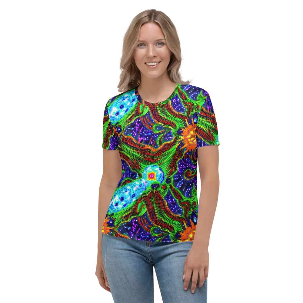 Fluorescent Eden on Women's Crew Neck T-Shirt — Front