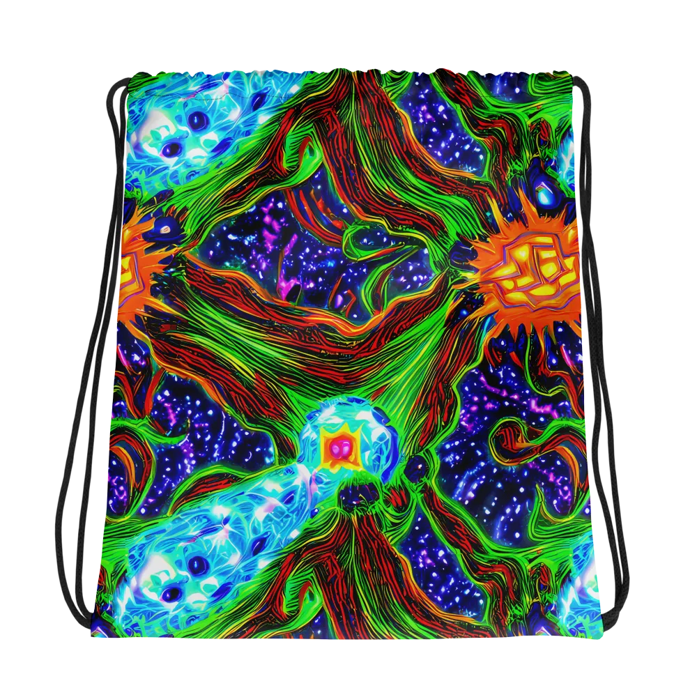 Fluorescent Eden on Drawstring Bag — Photo