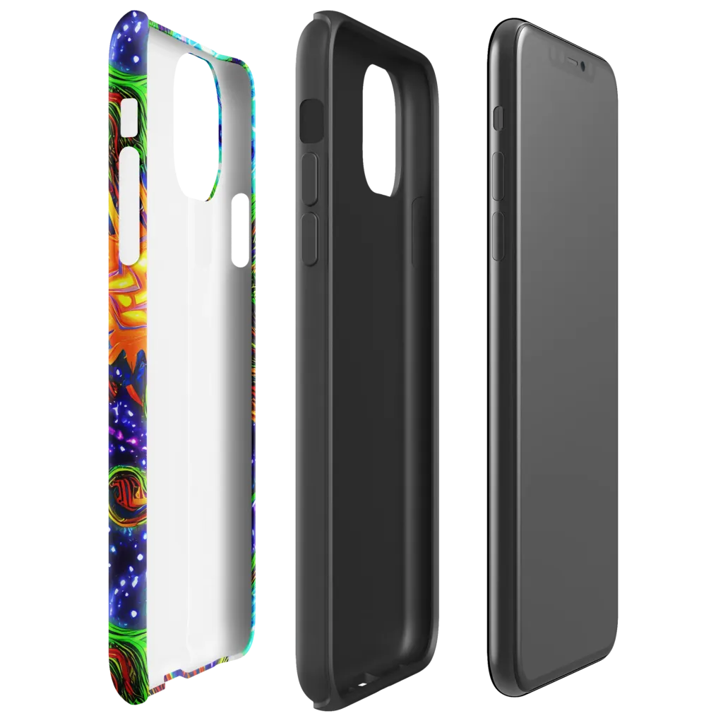 Fluorescent Eden on Tough Case for iPhone® — Right