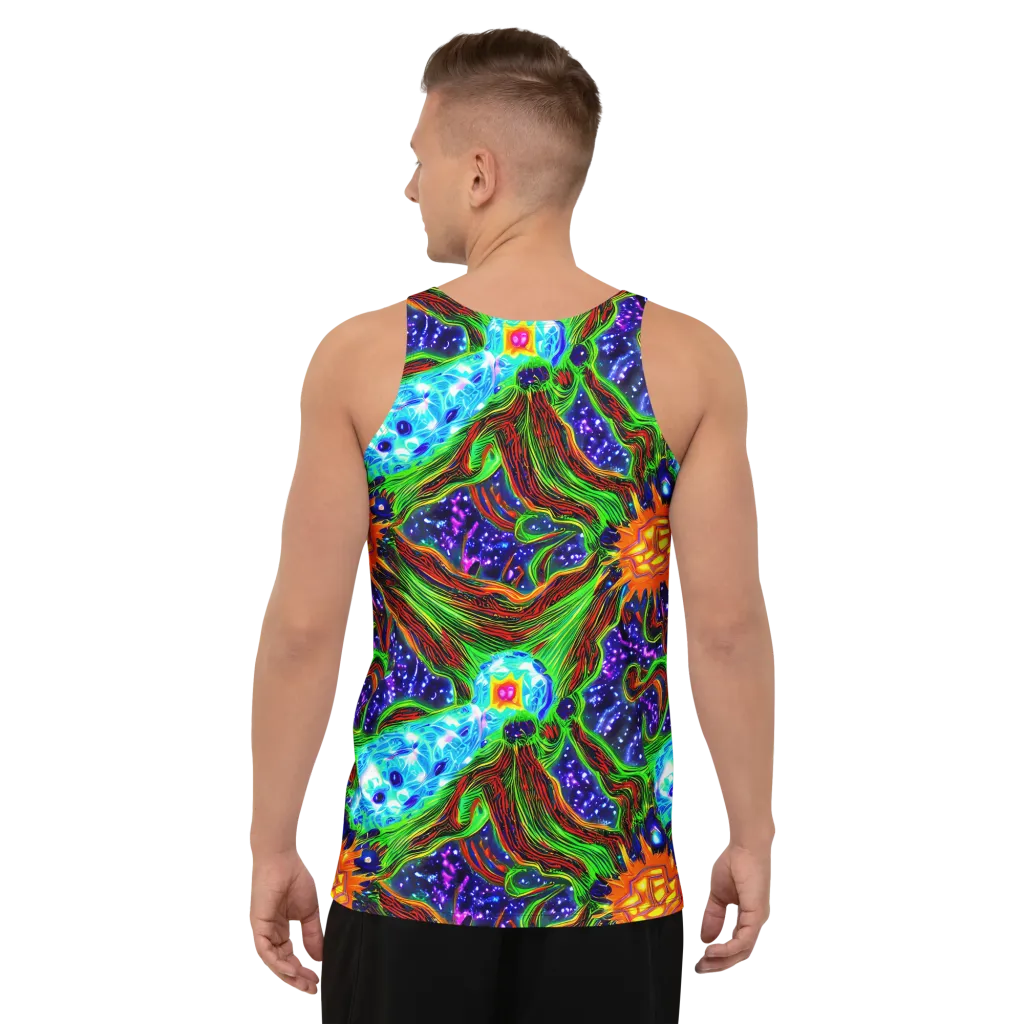 Fluorescent Eden on Men's Tank Top — Back