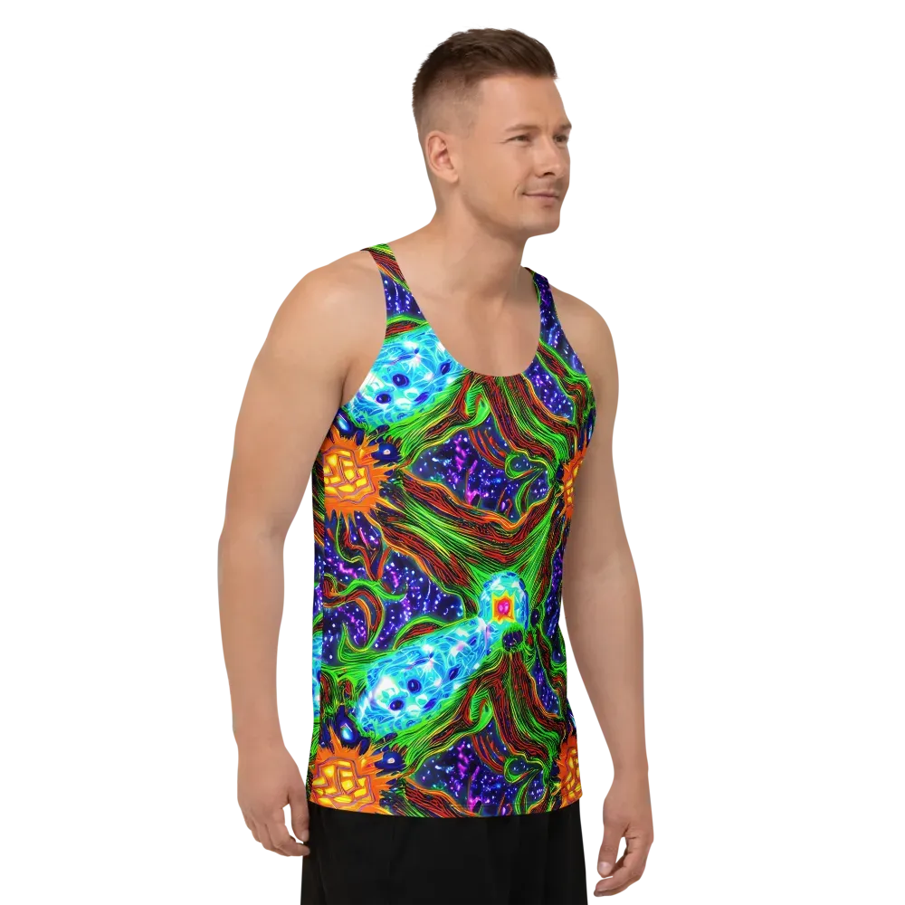 Fluorescent Eden on Men's Tank Top — Right Front