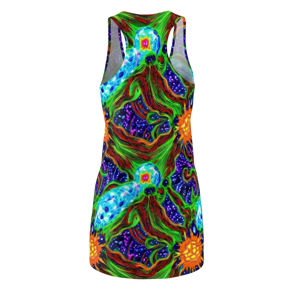 Fluorescent Eden on Racerback Dress — Back